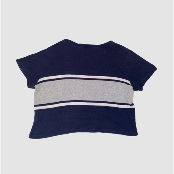 BRANDY MELVILLE JOHN GALT BLUE/WHITE/GREY T-SHIRT SIZE S - Picture 2 of 3